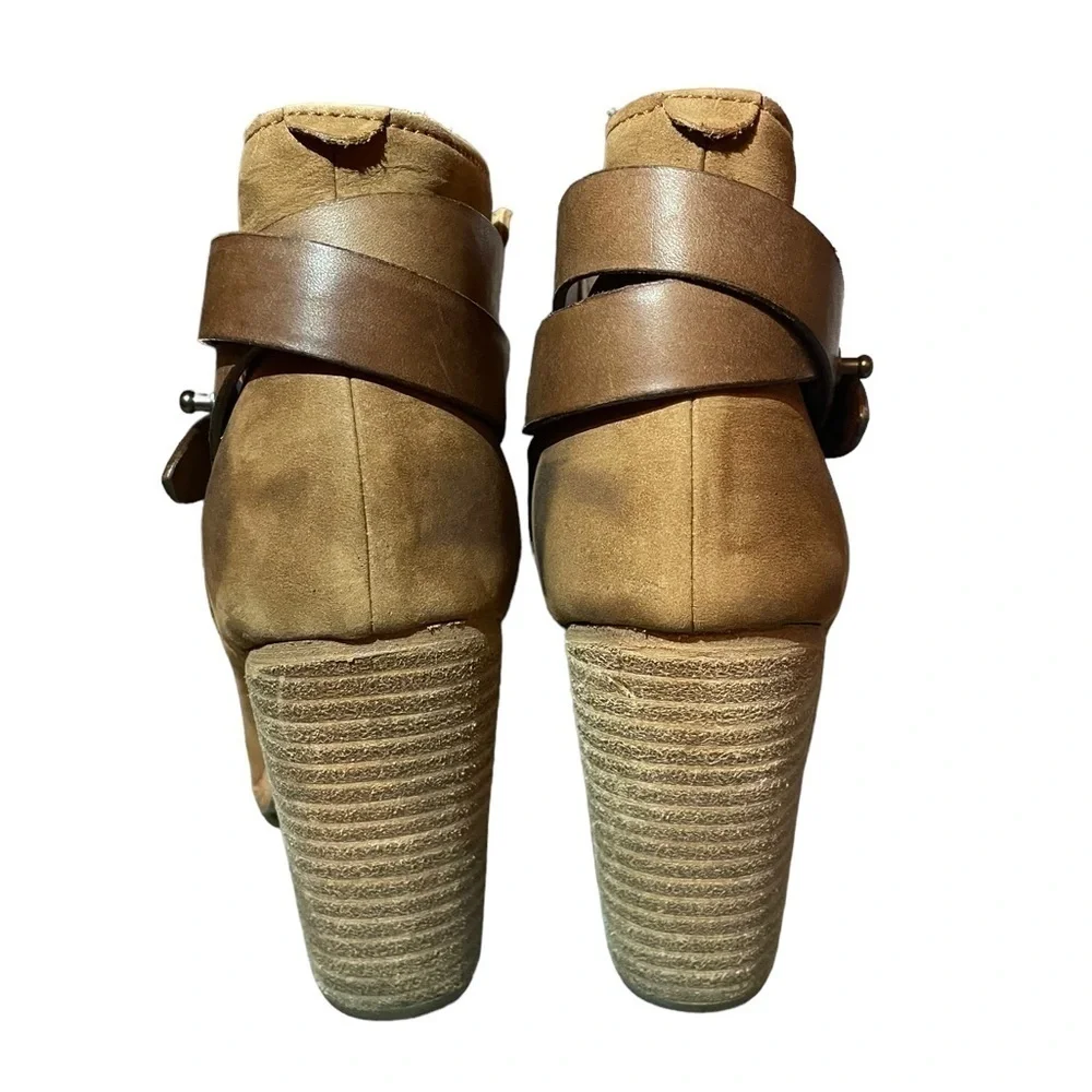 RAG & BONE TAN SUEDE ANKLE BOOTIES